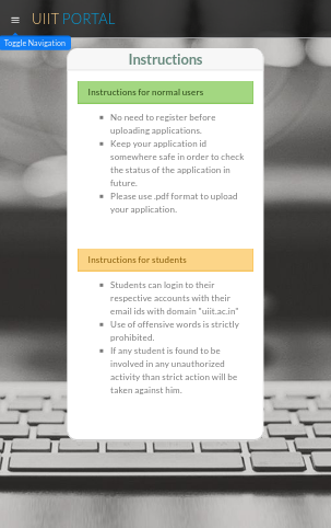 Project 3 UIIT Portal